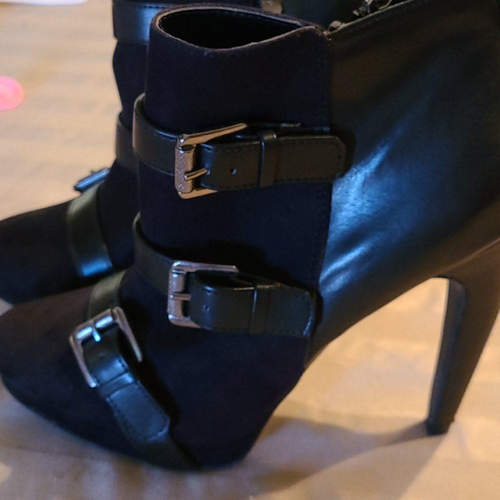 Black Zippered Heels